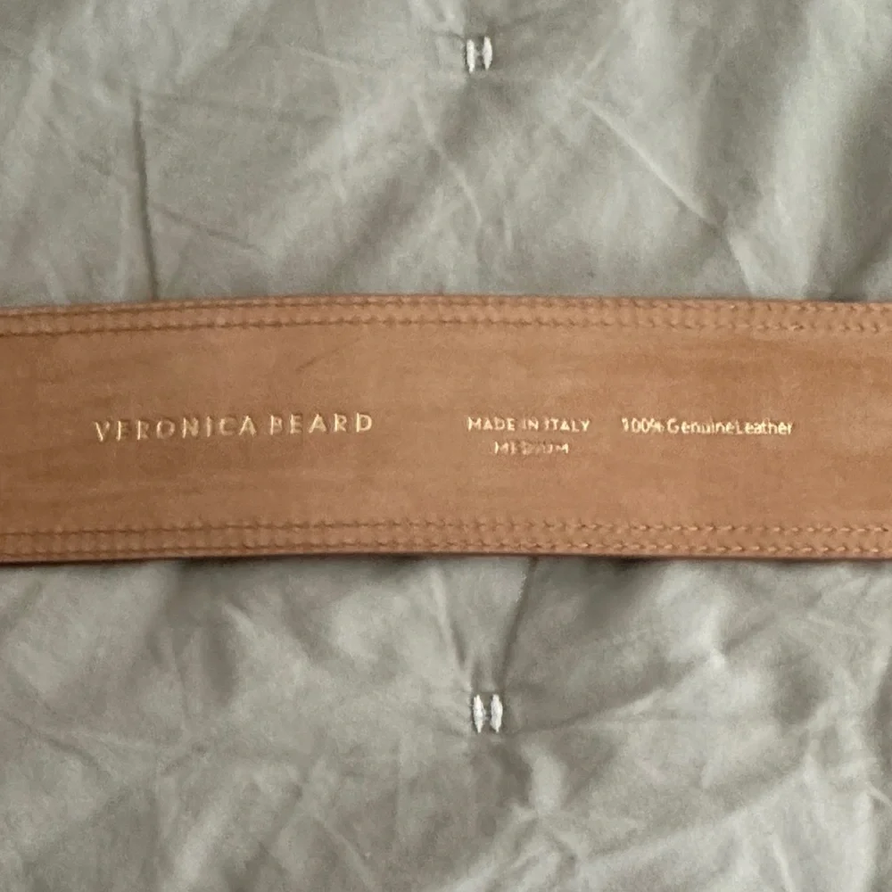 Tan Leather Belt with Clear Buckle - Picture 2 of 3